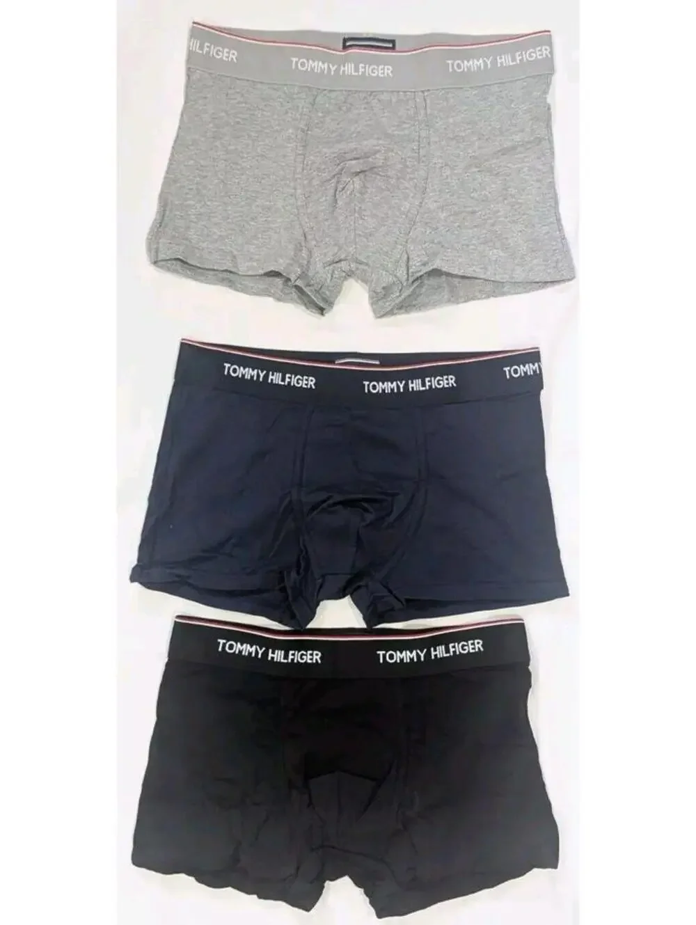 3 Pack TOMMY HILFIGER STRETCH COTTON BOXER BRIEFS MSRP $42 L